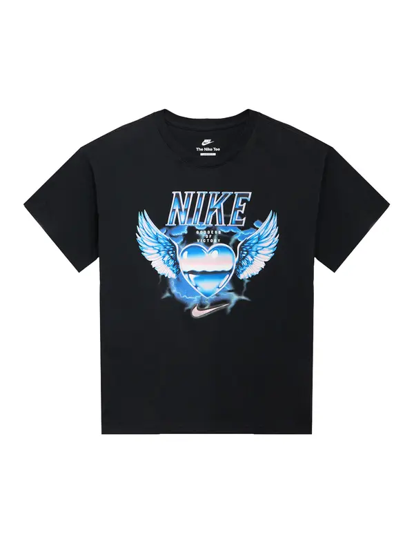 Nike Sportswear Nike Sportswear Majica 'MYSTICAL'  azur / pastelno roza / crna / bijela