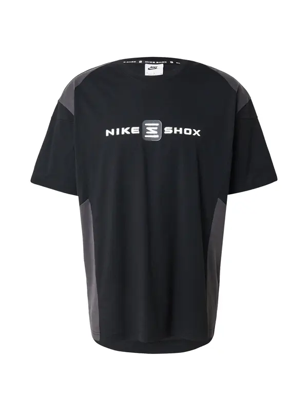 Nike Sportswear Nike Sportswear Majica 'SHOX'  tamo siva / crna / bijela