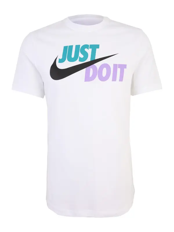 Nike Sportswear Nike Sportswear Majica 'Swoosh'  cijan plava / lavanda / crna / bijela
