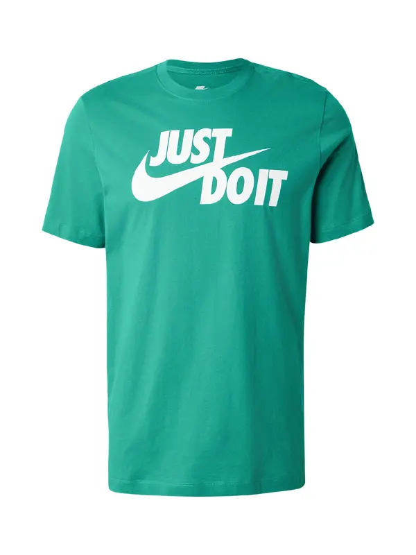 Nike Sportswear Nike Sportswear Majica 'Swoosh'  smaragdno zelena / bijela