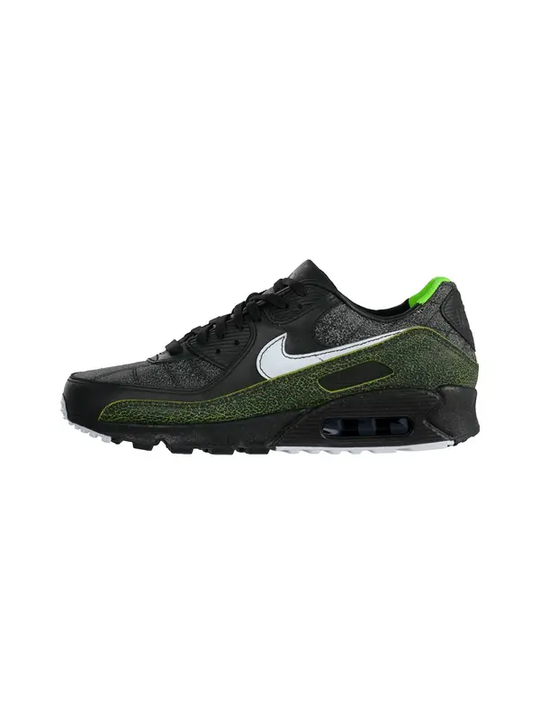 Nike Sportswear Nike Sportswear Niske tenisice 'AIR MAX 90'  neonsko zelena / crna / crna melange / prljavo bijela