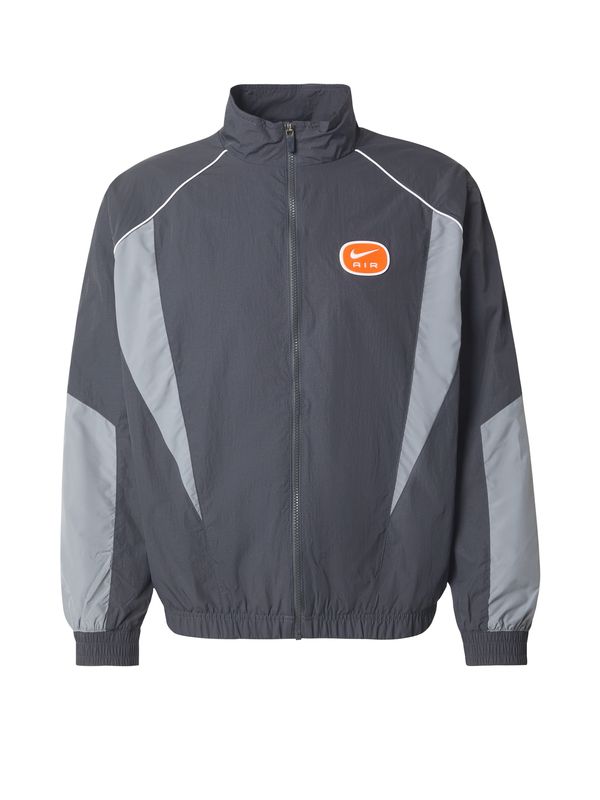 Nike Sportswear Nike Sportswear Prijelazna jakna 'AIR'  antracit siva / bazalt siva / narančasta / bijela