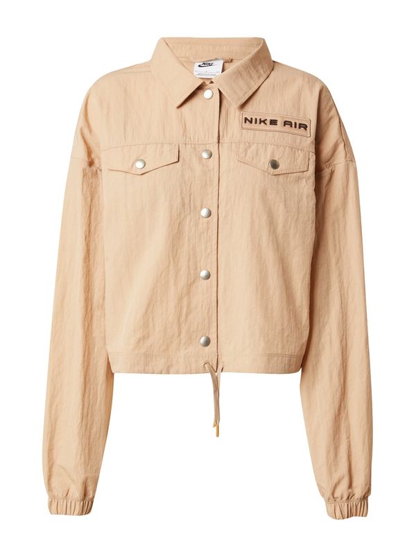 Nike Sportswear Nike Sportswear Prijelazna jakna 'AIR'  pijesak / crna