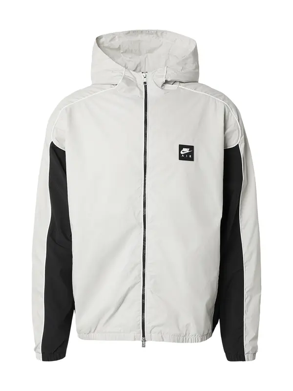 Nike Sportswear Nike Sportswear Prijelazna jakna 'AIR'  svijetlosiva / crna