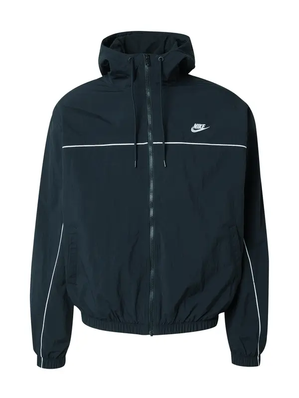 Nike Sportswear Nike Sportswear Prijelazna jakna 'CLUB'  crna / bijela