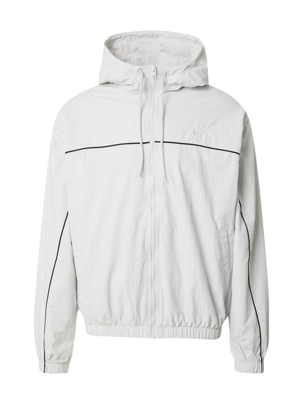 Nike Sportswear Nike Sportswear Prijelazna jakna 'CLUB'  svijetlosiva / crna