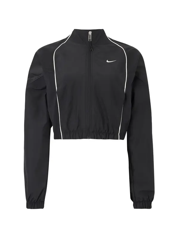 Nike Sportswear Nike Sportswear Prijelazna jakna 'SHRUNKEN'  crna / bijela