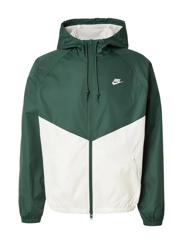 Nike Sportswear Nike Sportswear Prijelazna jakna  tamno zelena / bijela