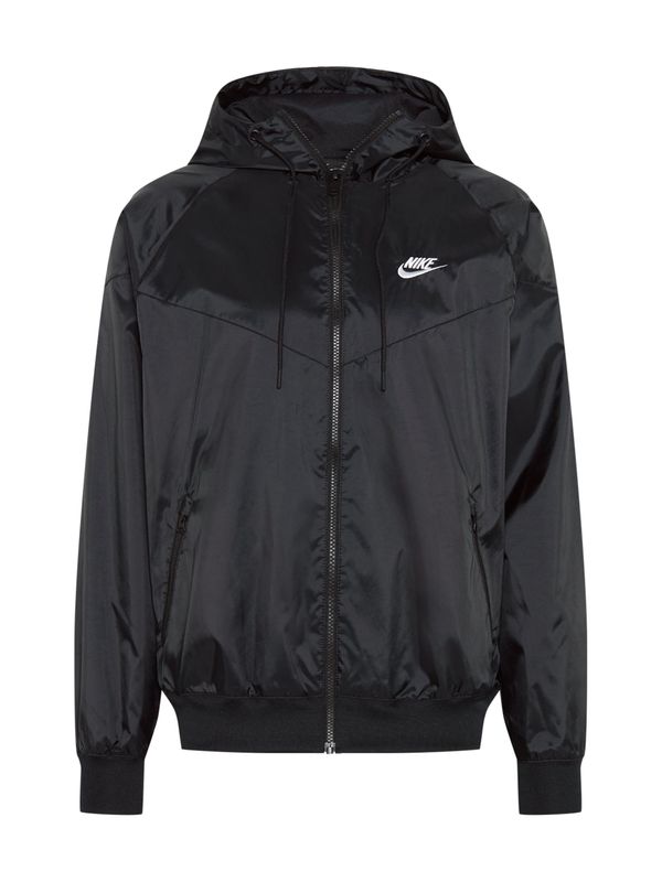 Nike Sportswear Nike Sportswear Prijelazna jakna 'Windrunner'  crna / bijela
