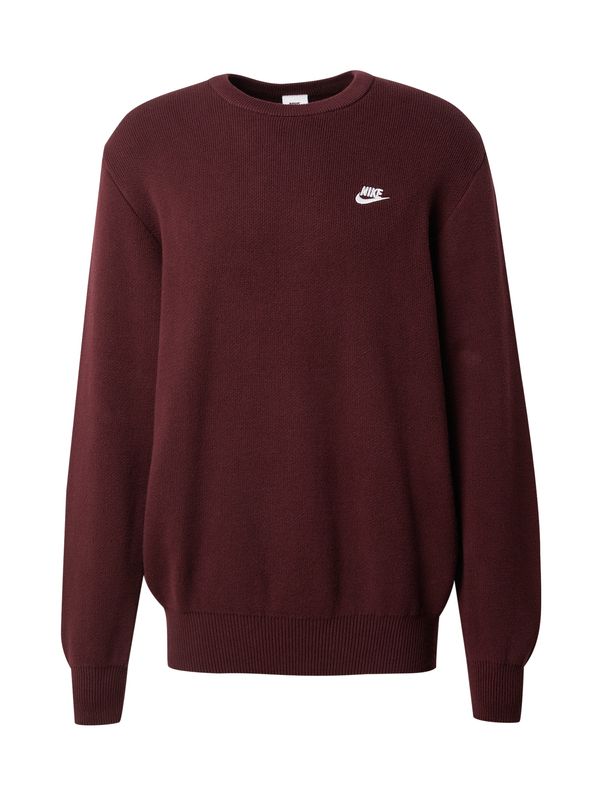 Nike Sportswear Nike Sportswear Pulover 'CLUB'  burgund / bijela