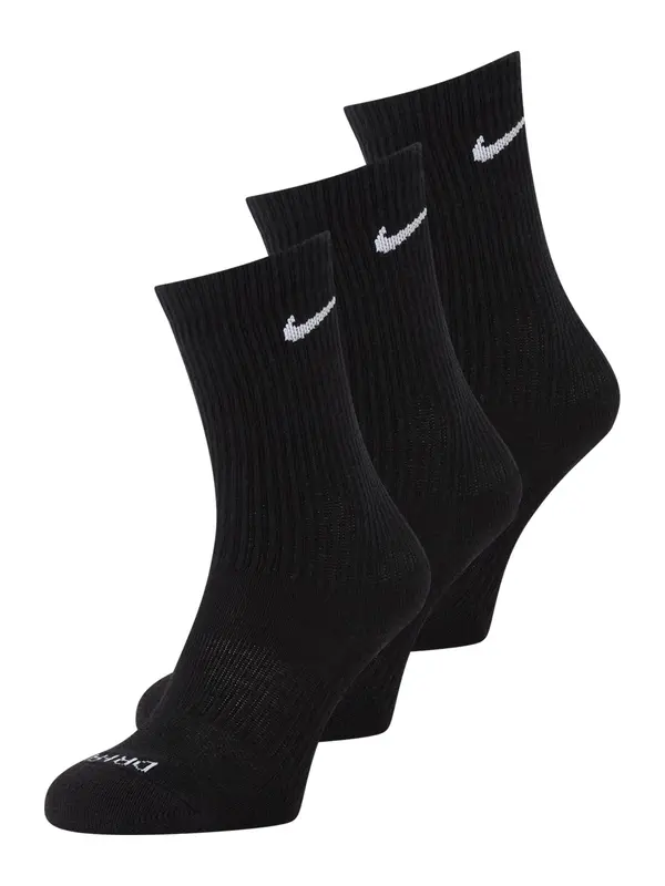 Nike Sportswear Nike Sportswear Sportske čarape 'Everyday Plus'  crna / bijela
