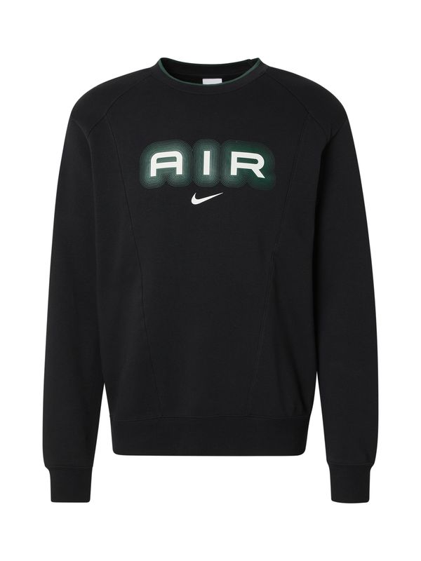 Nike Sportswear Nike Sportswear Sweater majica 'AIR'  kraljevski zelena / crna / bijela