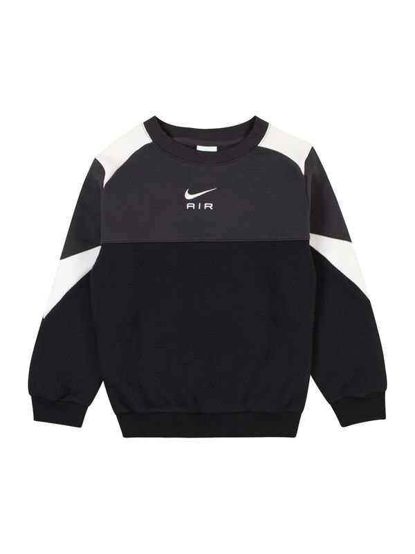 Nike Sportswear Nike Sportswear Sweater majica 'Air'  tamo siva / crna / bijela