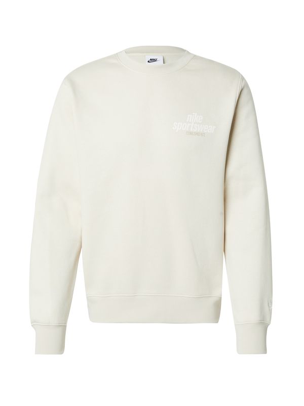 Nike Sportswear Nike Sportswear Sweater majica 'CLUB'  bež / pastelno zelena / bijela