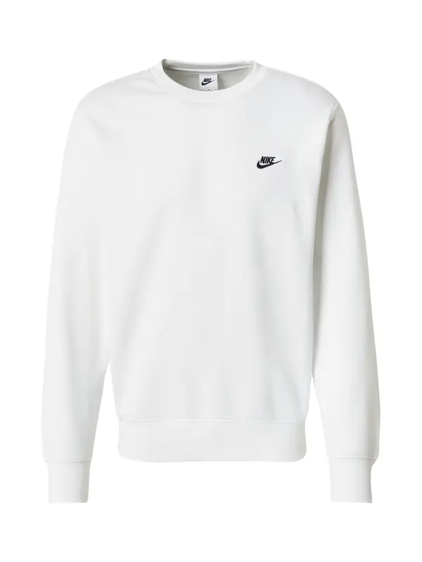 Nike Sportswear Nike Sportswear Sweater majica 'CLUB'  crna / bijela