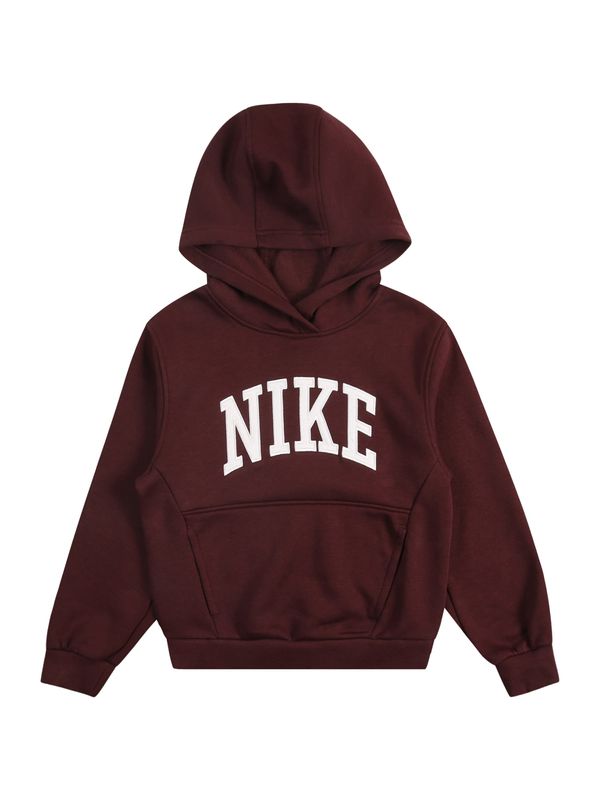 Nike Sportswear Nike Sportswear Sweater majica 'CLUB FLC'  burgund / bijela