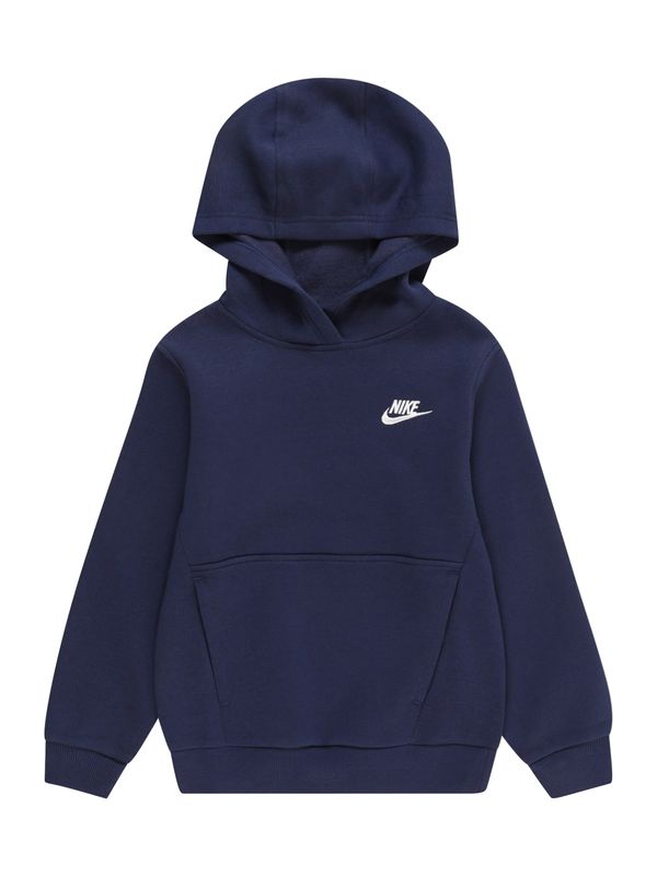 Nike Nike Sportswear Sweater majica 'Club Fleece'  mornarsko plava / bijela