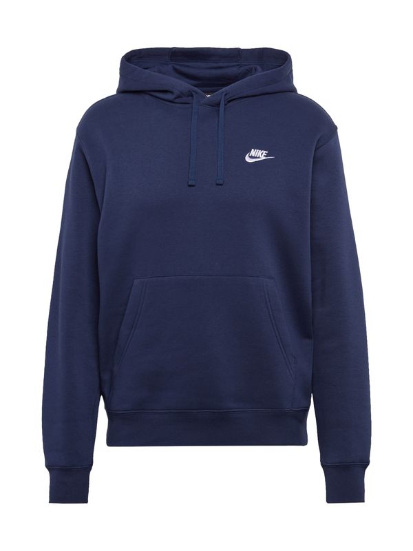 Nike Sportswear Nike Sportswear Sweater majica 'Club Fleece'  tamno plava / bijela
