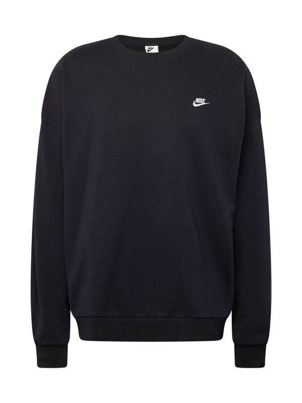 Nike Sportswear Nike Sportswear Sweater majica 'CLUB FT'  crna / bijela