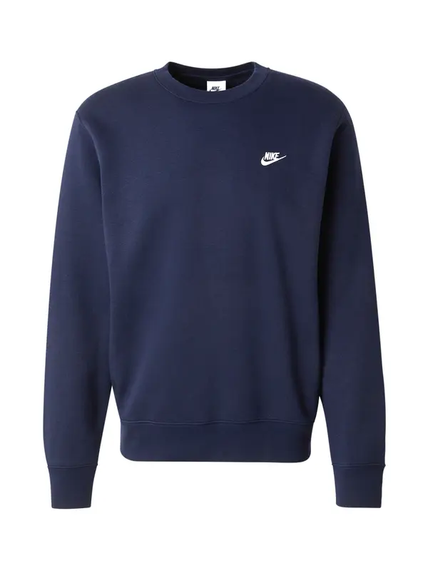 Nike Sportswear Nike Sportswear Sweater majica 'Club'  mornarsko plava / bijela