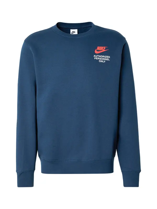 Nike Sportswear Nike Sportswear Sweater majica 'CLUB'  mornarsko plava / crvena / bijela