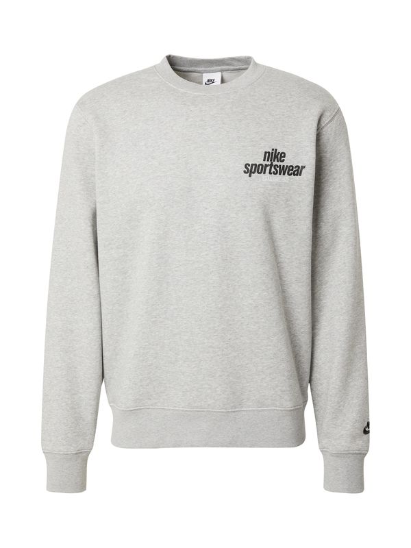 Nike Sportswear Nike Sportswear Sweater majica 'CLUB'  siva / crna / bijela