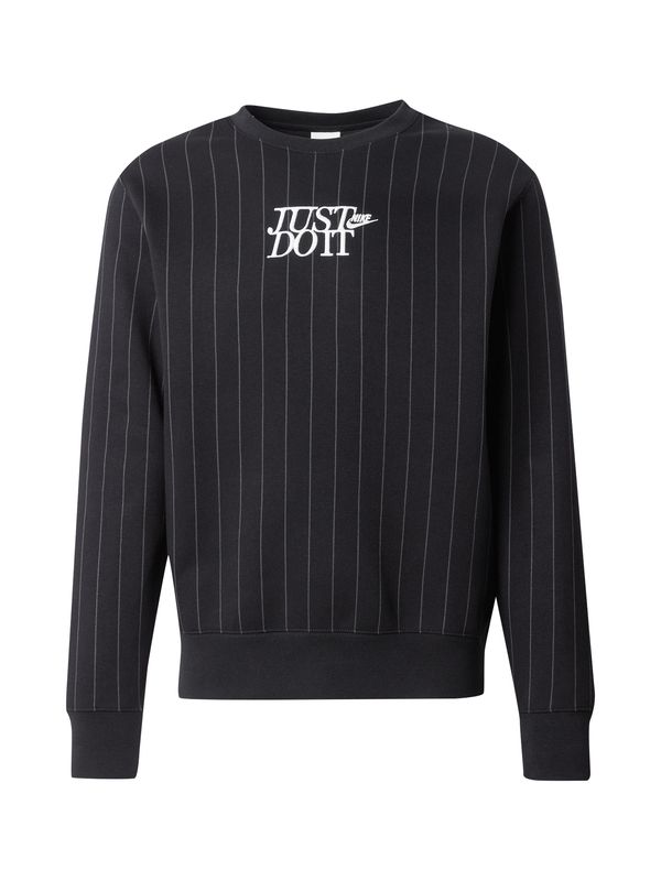 Nike Sportswear Nike Sportswear Sweater majica 'CLUB'  siva / crna / bijela