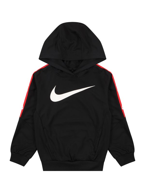 Nike Sportswear Nike Sportswear Sweater majica 'CLUB+'  svijetlo crvena / crna / bijela