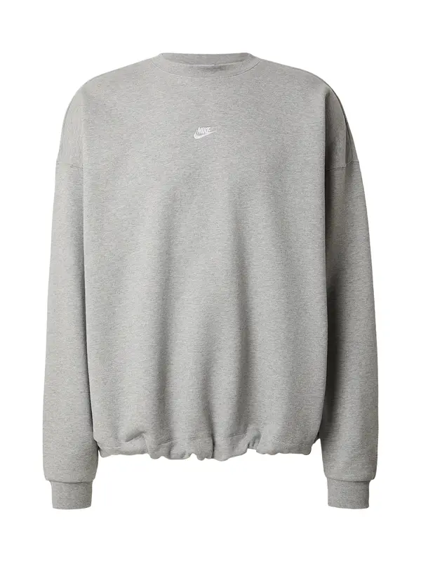Nike Sportswear Nike Sportswear Sweater majica 'CLUB'  tamo siva / bijela