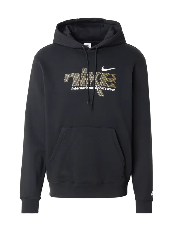 Nike Sportswear Nike Sportswear Sweater majica 'CLUB'  zlatno žuta / crna / bijela