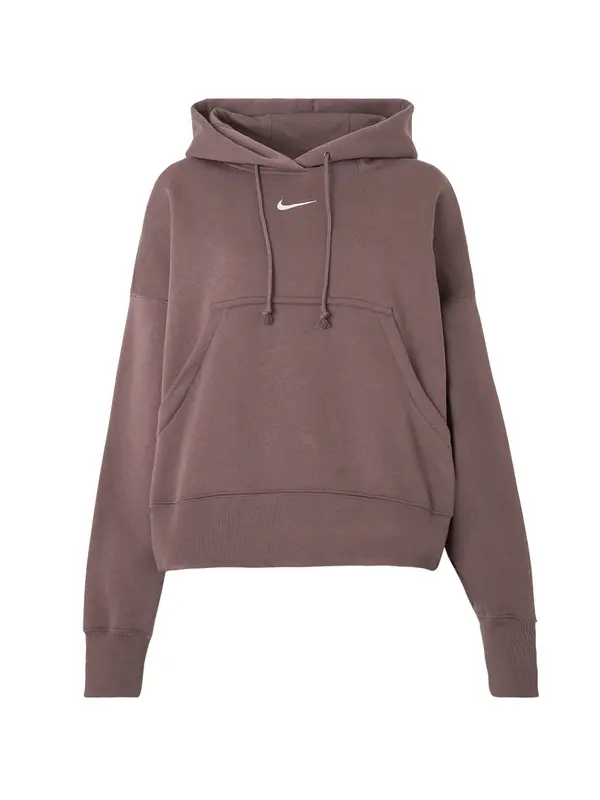Nike Sportswear Nike Sportswear Sweater majica 'PHNX FLC'  smeđa / prljavo bijela