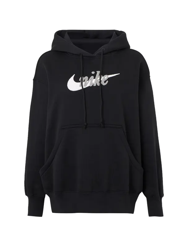 Nike Sportswear Nike Sportswear Sweater majica 'PHNX FLC'  svijetlosiva / crna / bijela