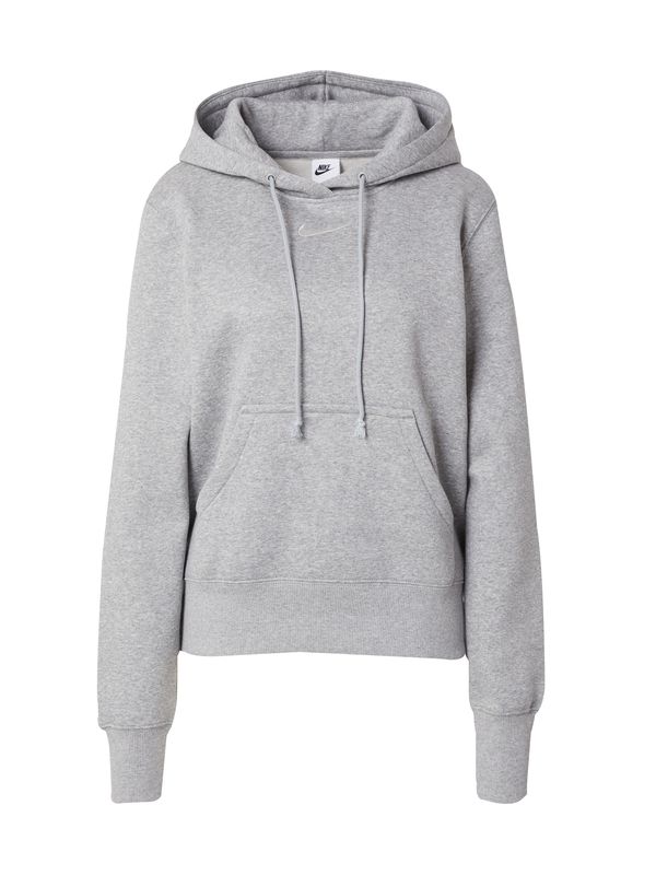 Nike Nike Sportswear Sweater majica 'PHNX FLC'  tamo siva / bijela