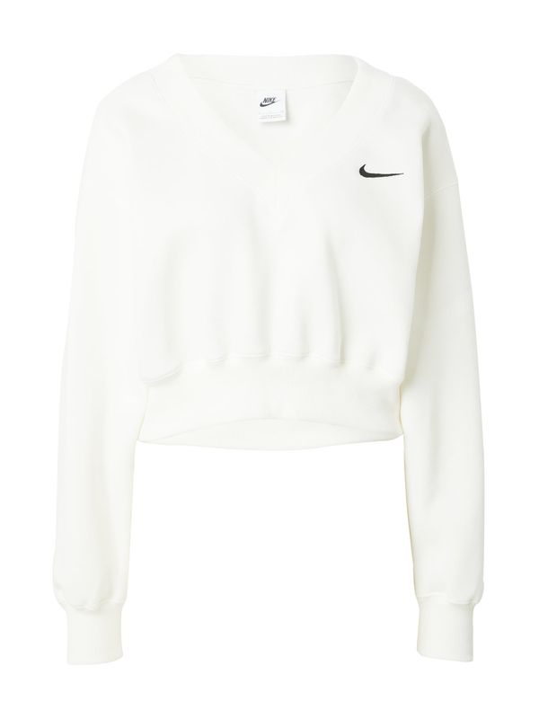 Nike Sportswear Nike Sportswear Sweater majica 'Phoenix Fleece'  boja pijeska / crna