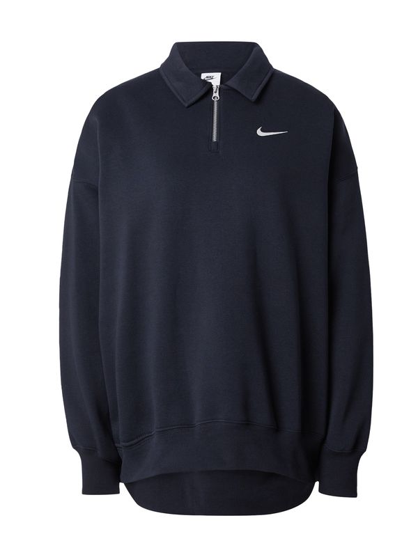 Nike Sportswear Nike Sportswear Sweater majica 'Phoenix Fleece'  crna / bijela