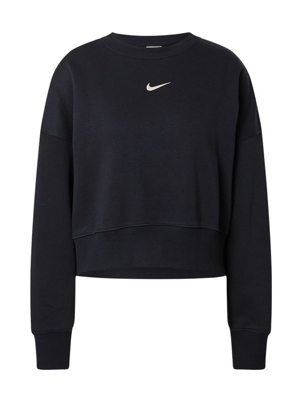 Nike Sportswear Nike Sportswear Sweater majica 'Phoenix Fleece'  crna / bijela
