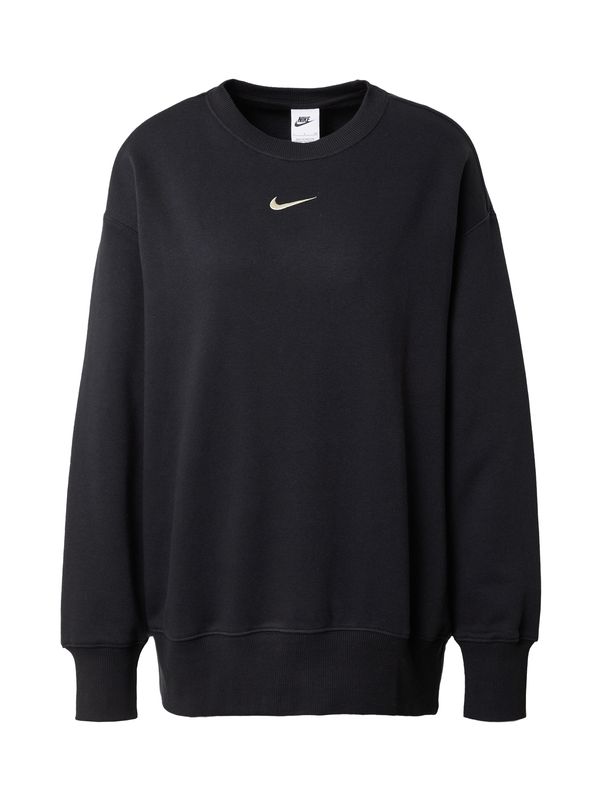 Nike Sportswear Nike Sportswear Sweater majica 'Phoenix Fleece'  crna / bijela