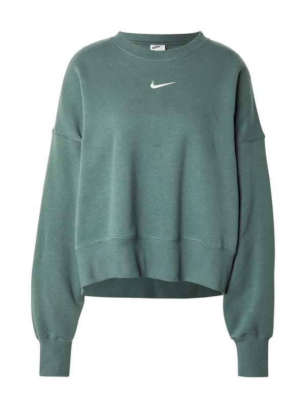 Nike Sportswear Nike Sportswear Sweater majica 'Phoenix Fleece'  zelena / bijela