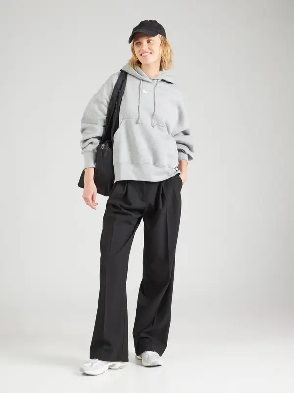 Nike Sportswear Nike Sportswear Sweater majica 'PHOENIX'  siva melange / bijela