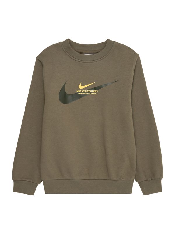 Nike Sportswear Nike Sportswear Sweater majica  tamo žuta / maslinasta / crna
