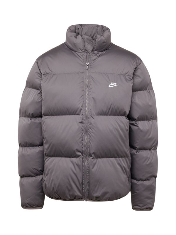 Nike Sportswear Nike Sportswear Zimska jakna 'Club'  antracit siva / bijela