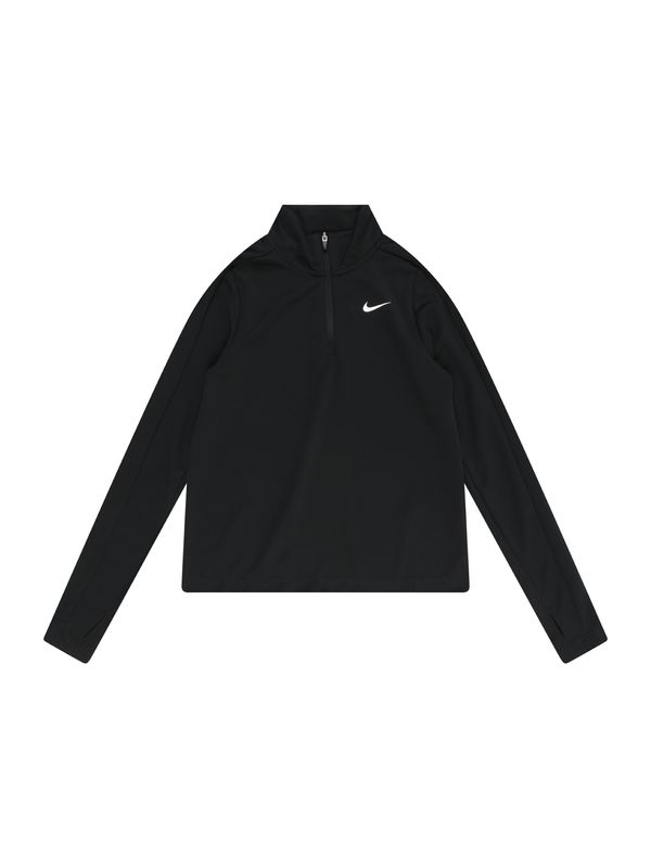 NIKE NIKE Tehnička sportska majica  crna / srebro