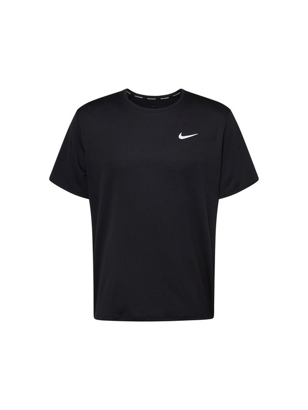 NIKE NIKE Tehnička sportska majica 'Miler'  crna / bijela