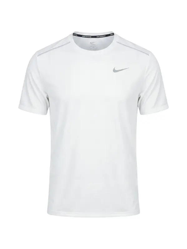 NIKE NIKE Tehnička sportska majica 'MILER'  siva / bijela
