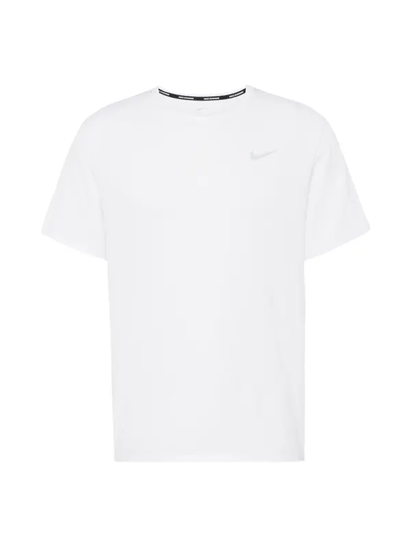NIKE NIKE Tehnička sportska majica 'Miler'  srebro / bijela