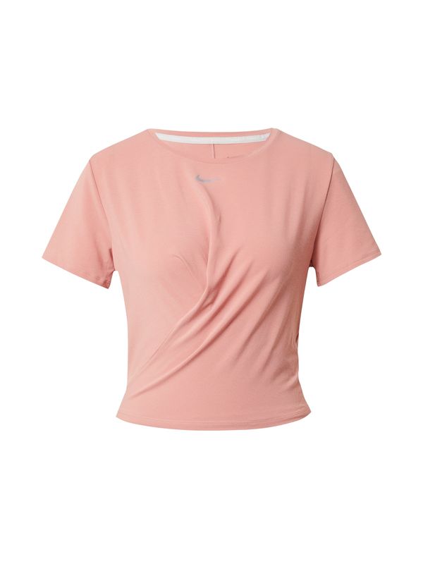 NIKE NIKE Tehnička sportska majica 'One Luxe'  srebrno siva / pastelno crvena