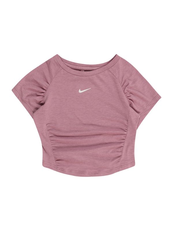 NIKE NIKE Tehnička sportska majica 'One'  sivkasto ljubičasta (mauve) / bijela