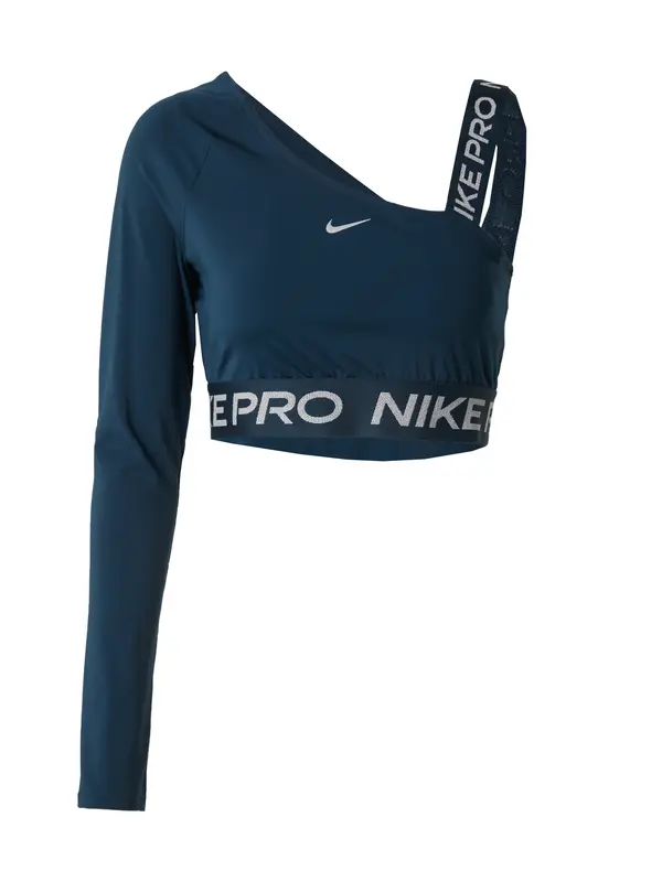 NIKE NIKE Tehnička sportska majica 'Pro Shine'  mornarsko plava / siva / bijela