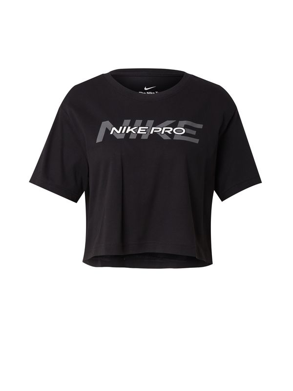 NIKE NIKE Tehnička sportska majica 'PRO'  siva / crna / bijela