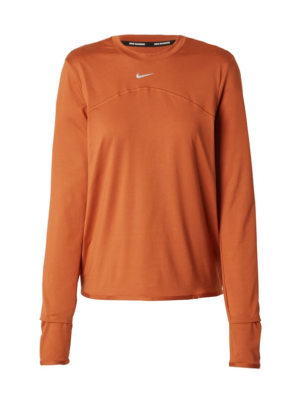 NIKE NIKE Tehnička sportska majica  svijetlosiva / ciglasto crvena